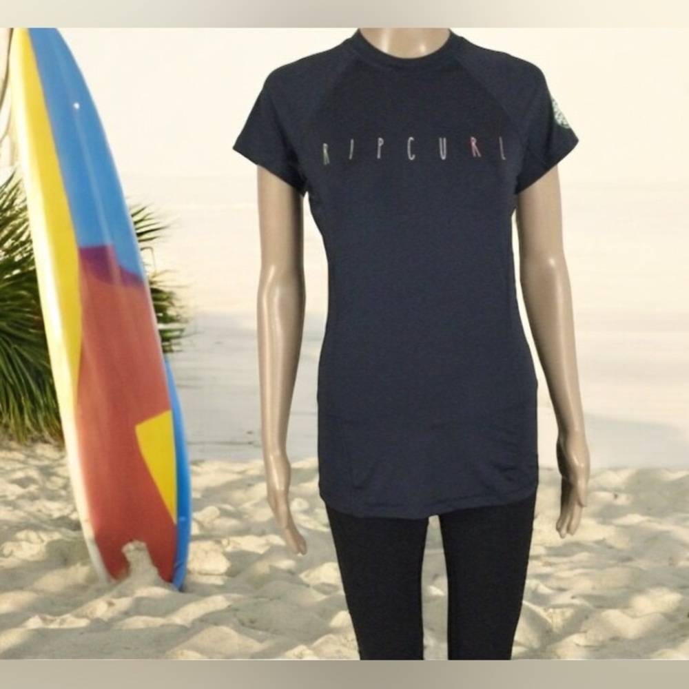 RIPCURL Wet Suit Tee Poly/Spandex Short Sleeve. See Size Note